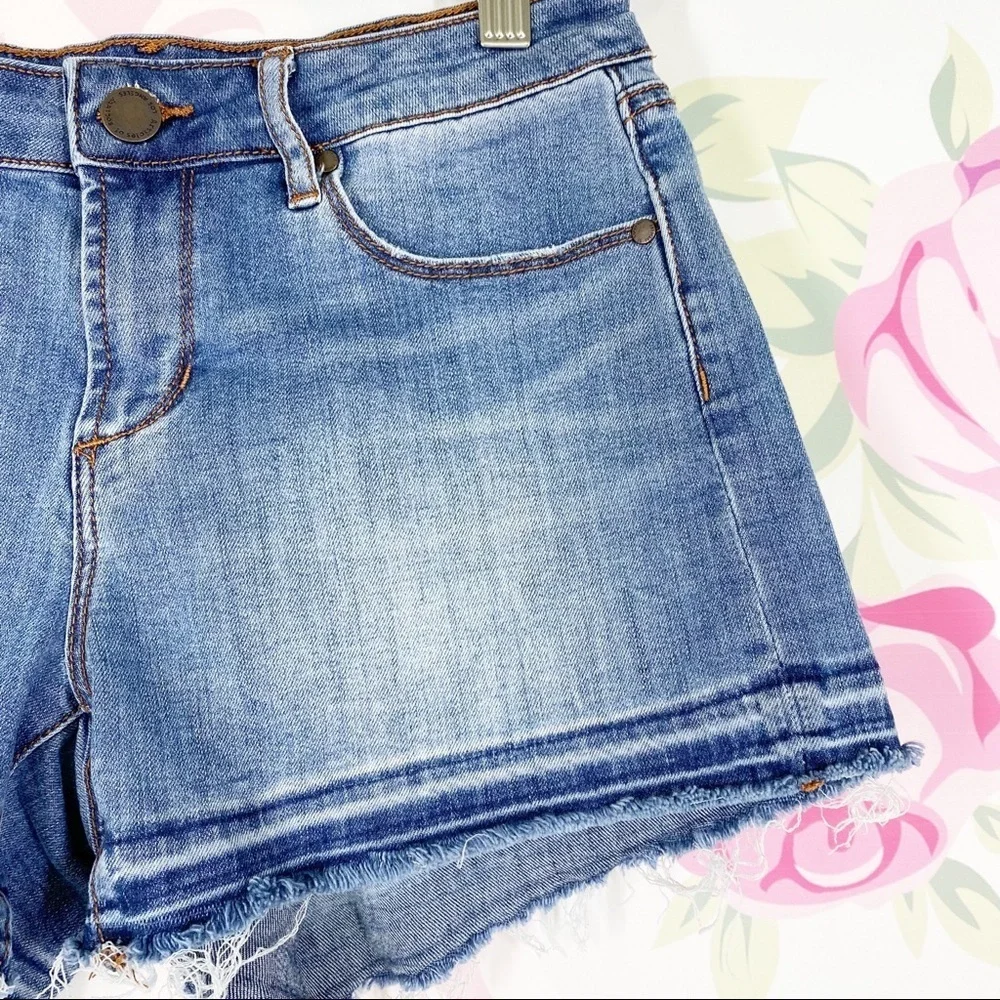 Articles of Society Distressed Cut Off Medium Wash Denim Jean Shorts 26